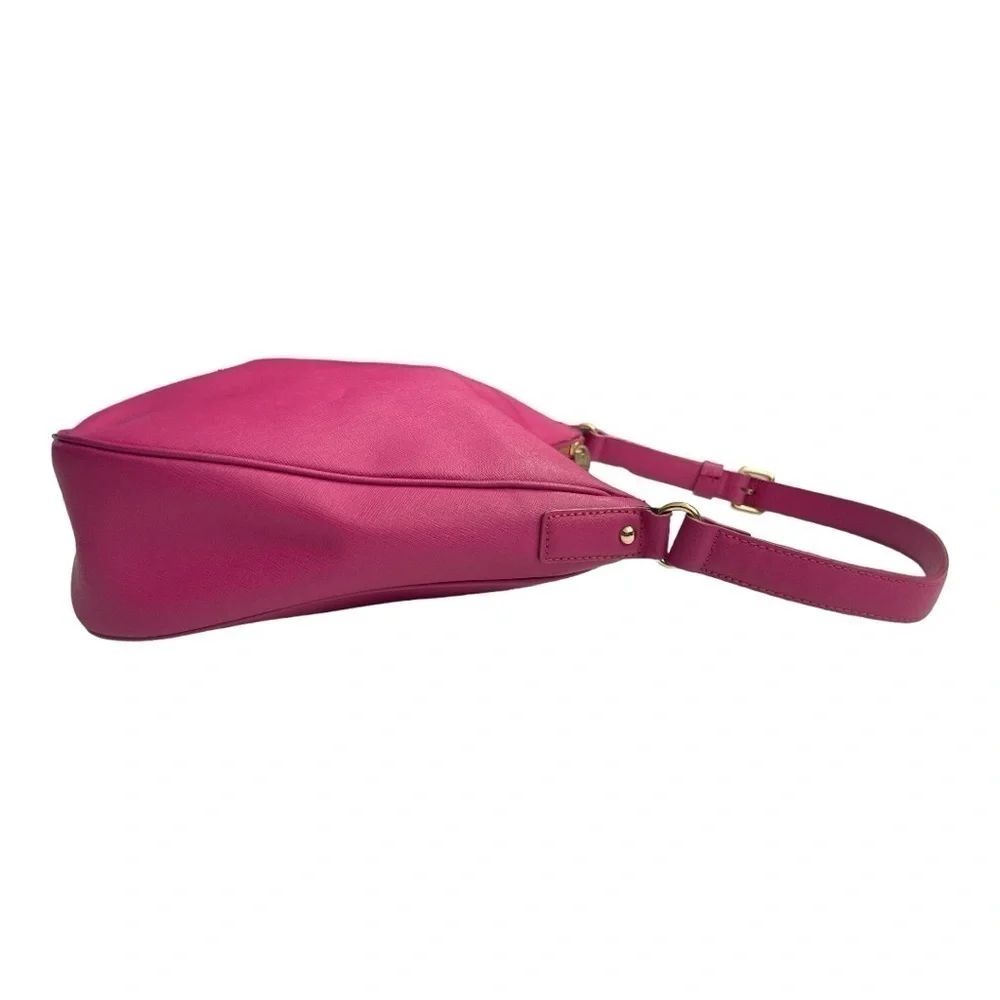 Juicy Couture Saffiano Pink Leather Hobo Bag
